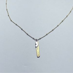 Gold Jersey Girl Pendant Necklace